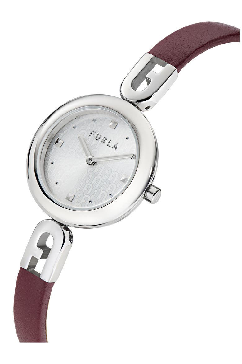 Glamour Chic Mixed Material Bracelet Watch, 28mm, Alternate, color, SILVER-TONE