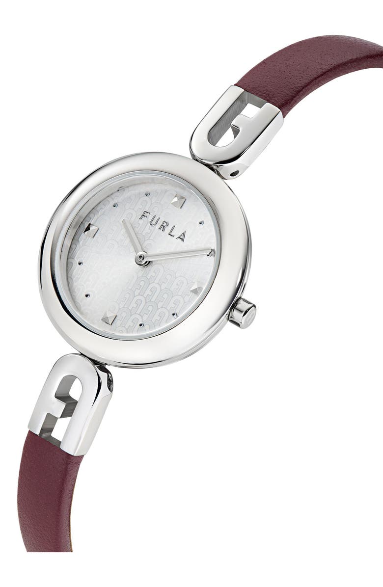 Furla Glamour Chic Mixed Material Bracelet Watch, 28mm, Alternate, color, Silver-Tone