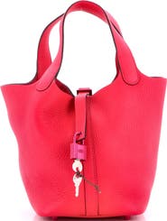 Pre-Owned Hermes Monochrome Picotin Lock Bag Clemence PM