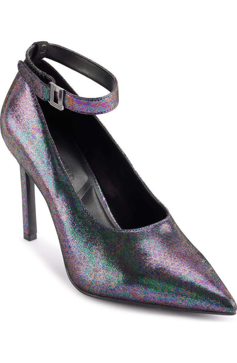 KARL LAGERFELD PARIS Sury Ankle Strap Pump, Main, color, Purple Multi