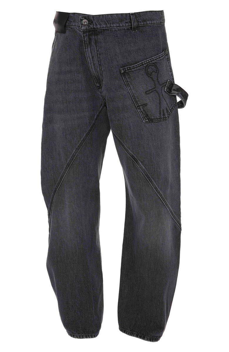 JW Anderson Twisted Workwear Jeans, Main, color, Grey