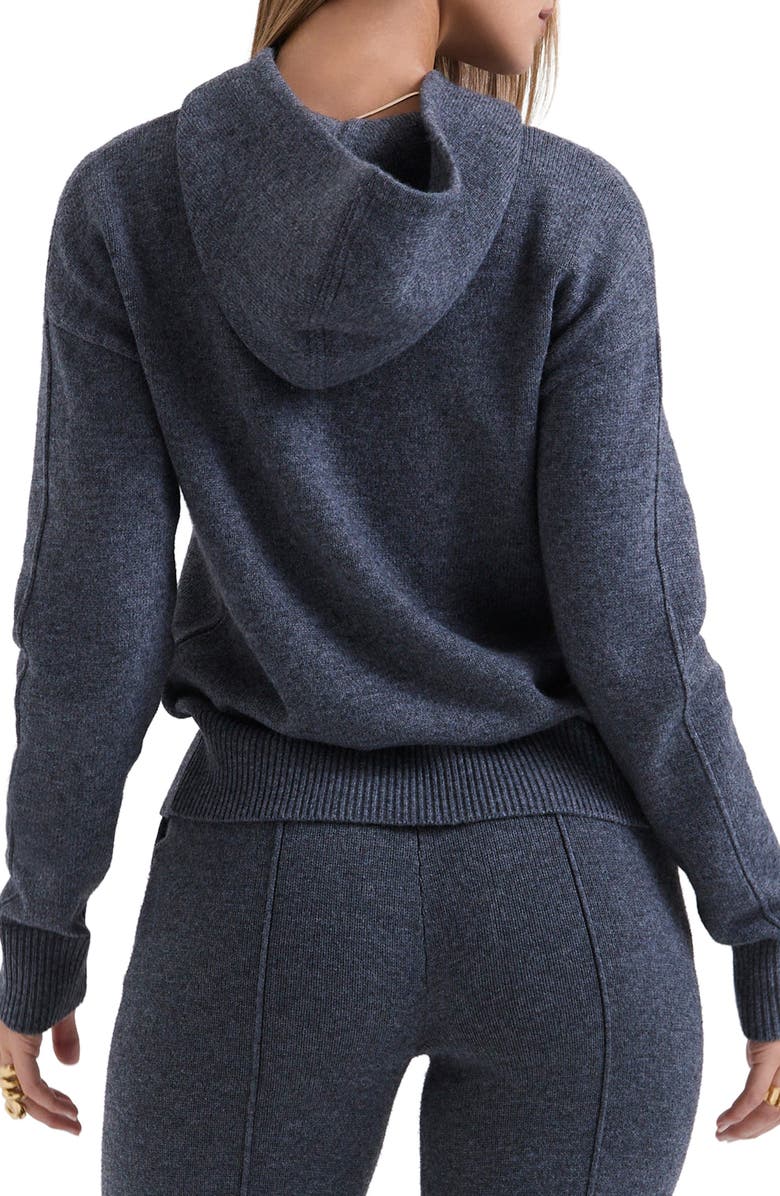 HOUSE OF CB Jionni Hoodie Sweater, Alternate, color, Grey Melange