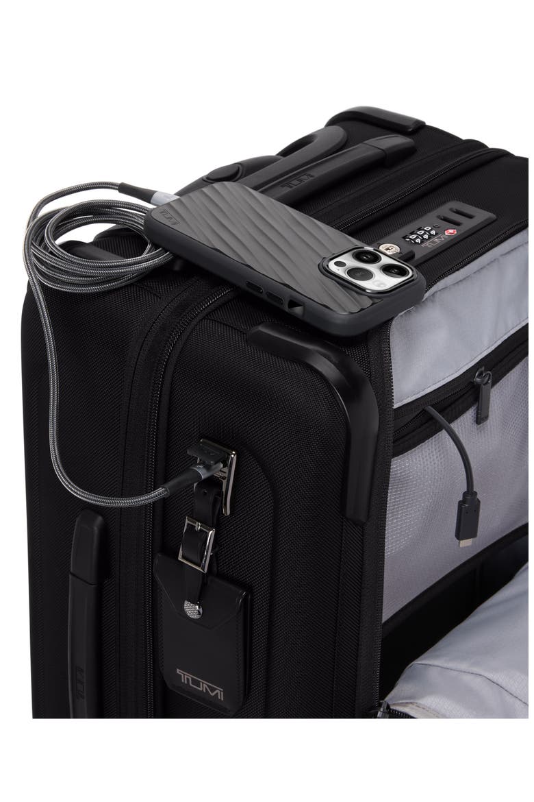 Alpha Dual Access Expandable Carry-On, Alternate, color, BLACK