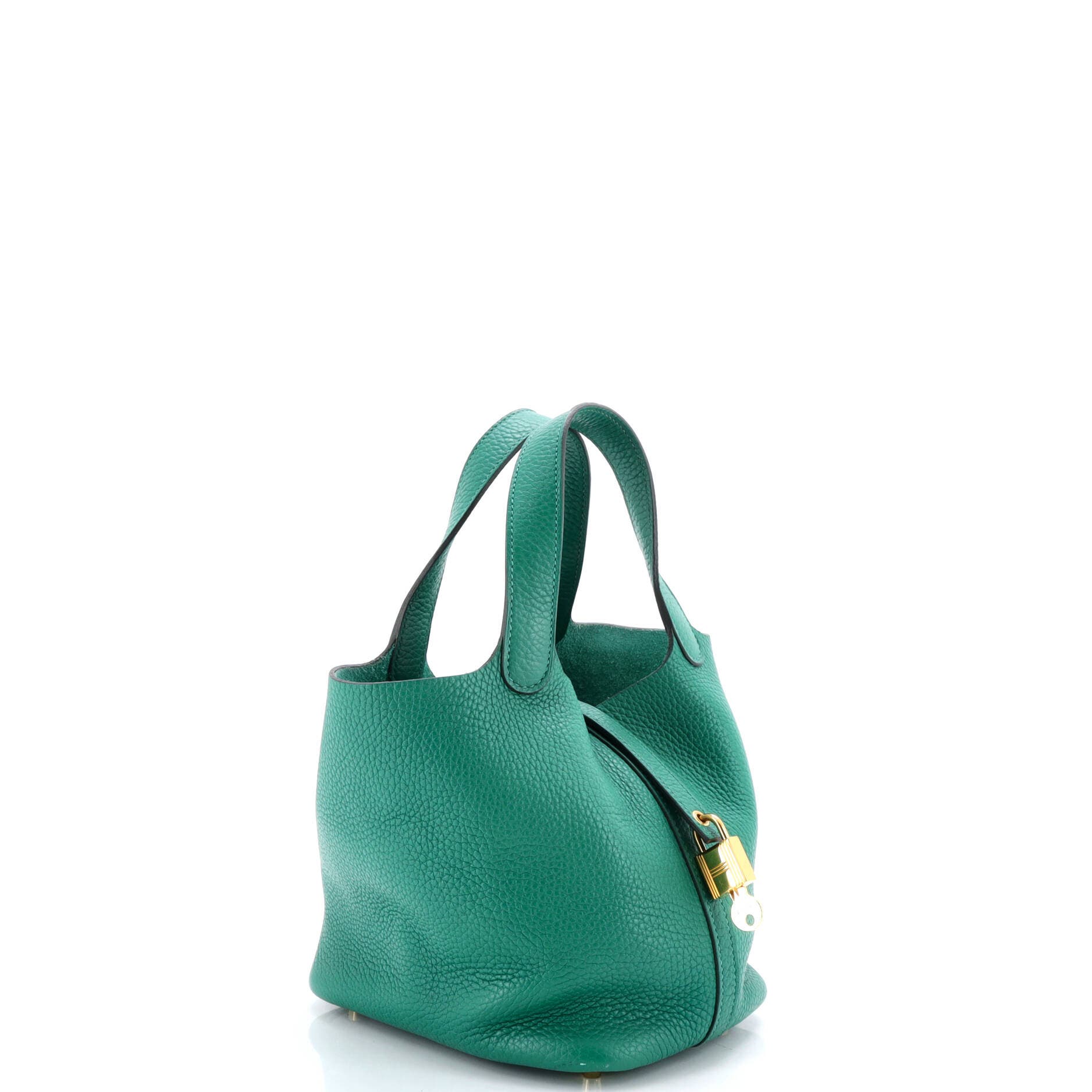 Pre-Owned Hermes Picotin Lock Bag Clemence PM, Alternate, color, Vert Vertigo
