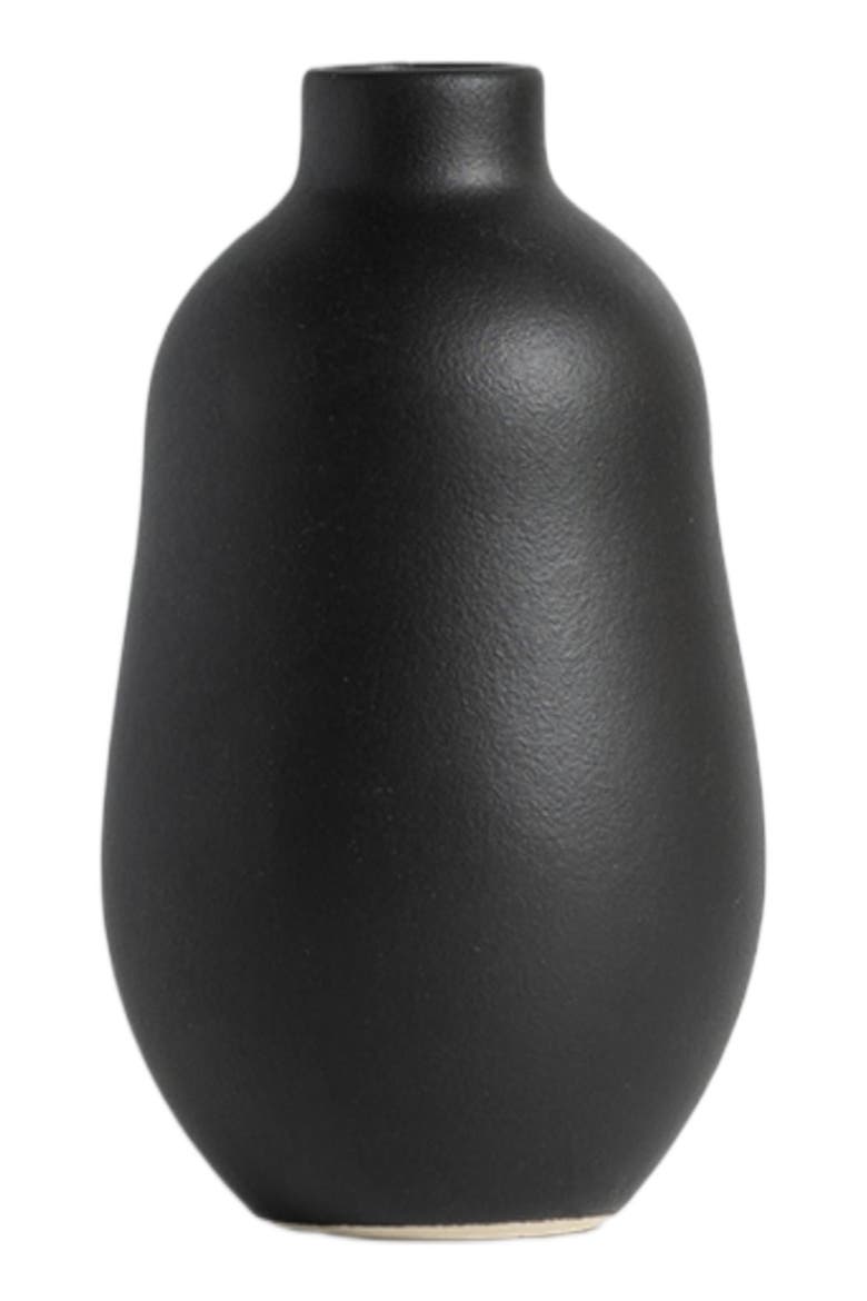 Stoneware Vase, Main, color, Black