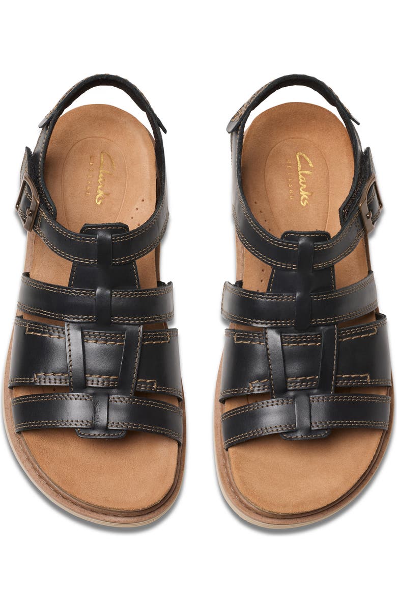 Clarks<sup>®</sup> Arwell Sun Cage Sandal, Alternate, color, Black Leather