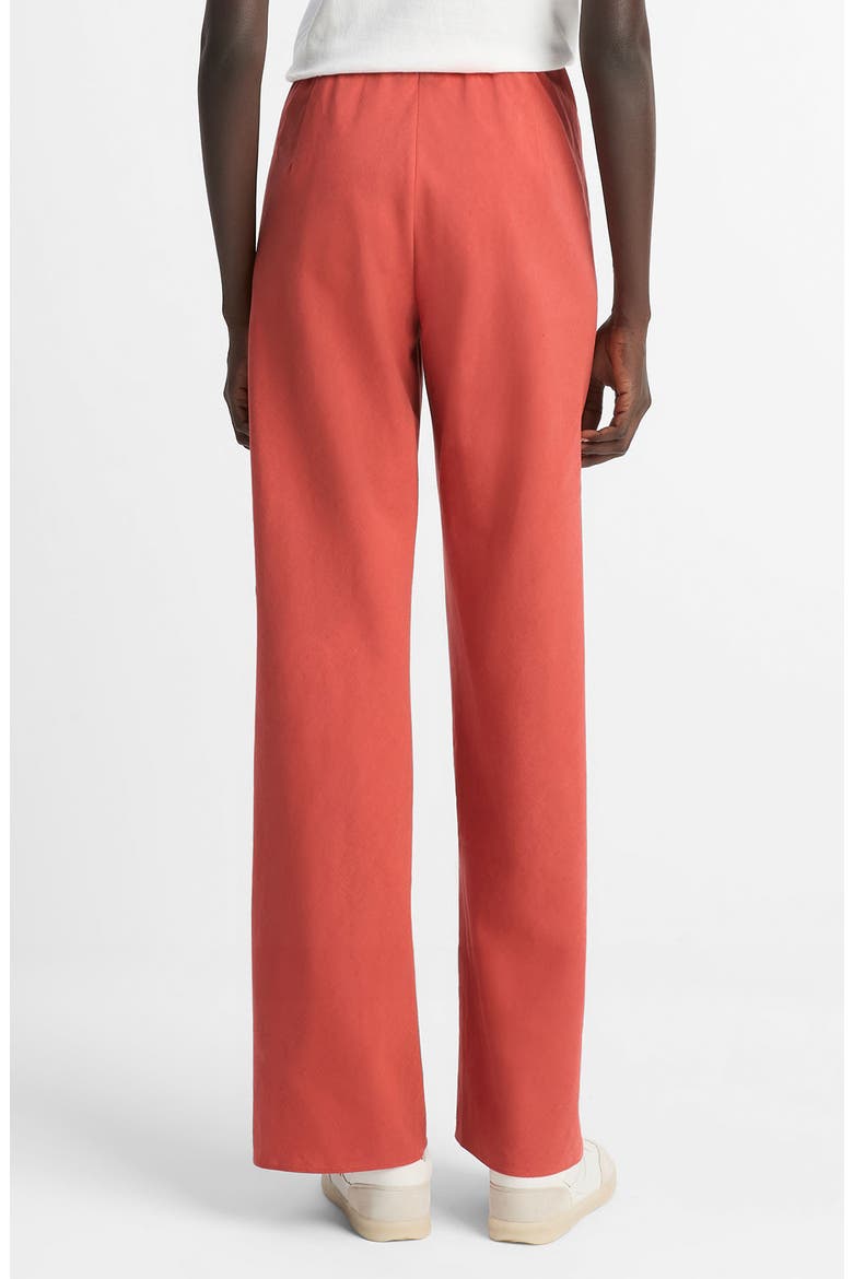 Cotton Blend Wide Leg Pants, Alternate, color, TERRA
