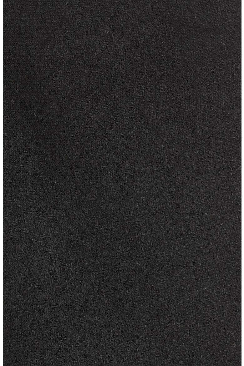 Convertible Fringe Cashmere Poncho, Alternate, color, BLACK