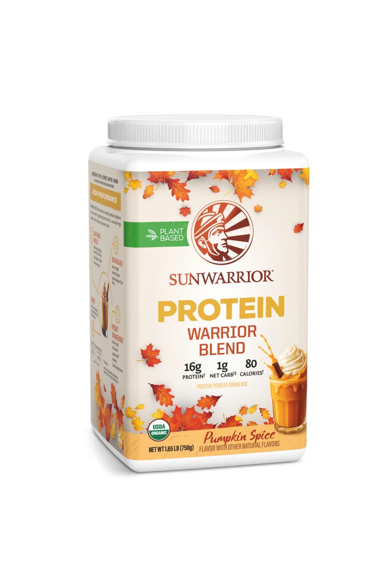 Organic Warrior Blend Pumpkin Spice Protein Powder, 750g Tub, Main, color, No Color