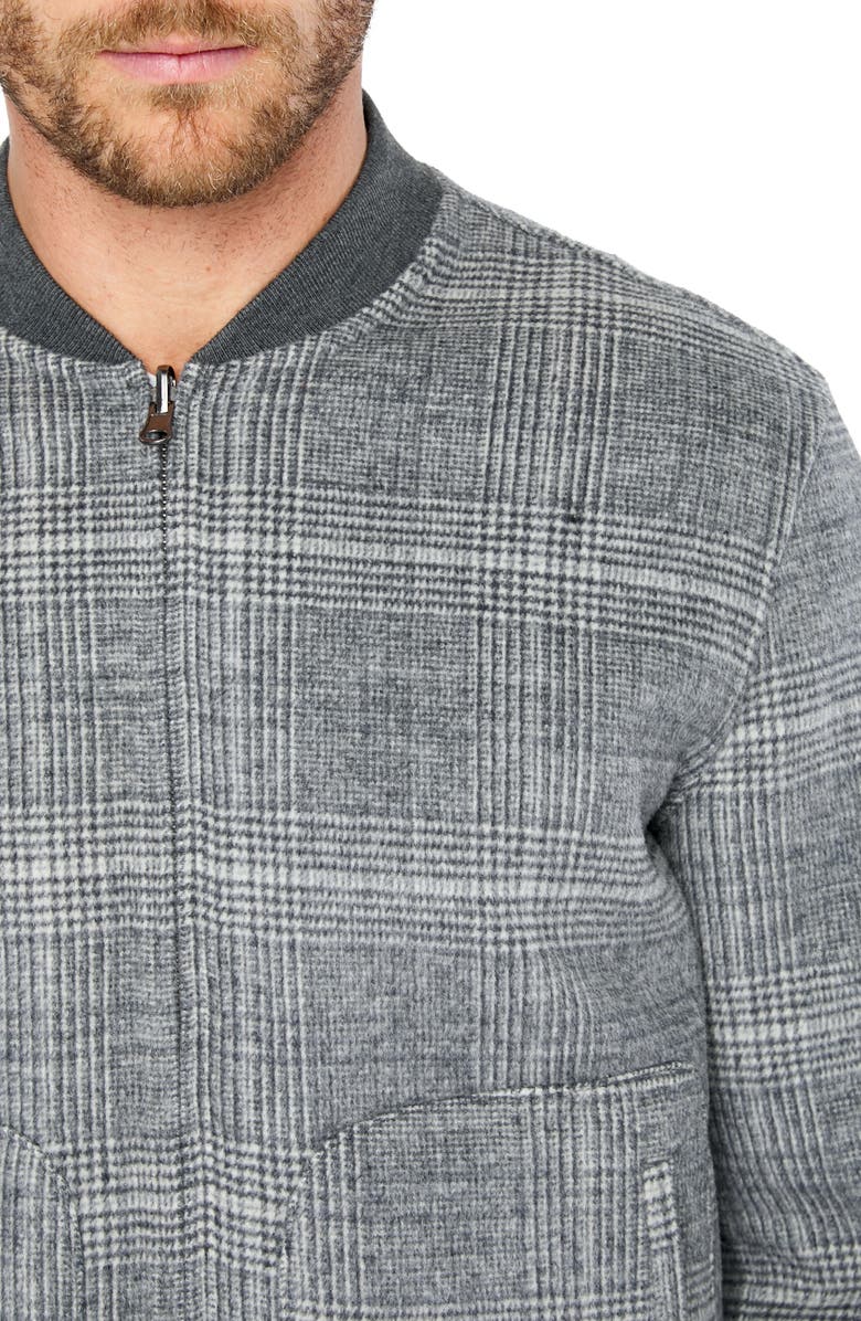 7 Diamonds Glasgow Slim Fit Reversible Wool Blend Bomber Jacket, Alternate, color,