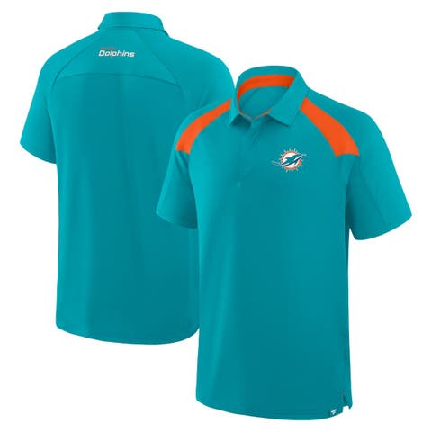 Men's Fanatics Aqua Miami Dolphins Back Around Raglan Polo