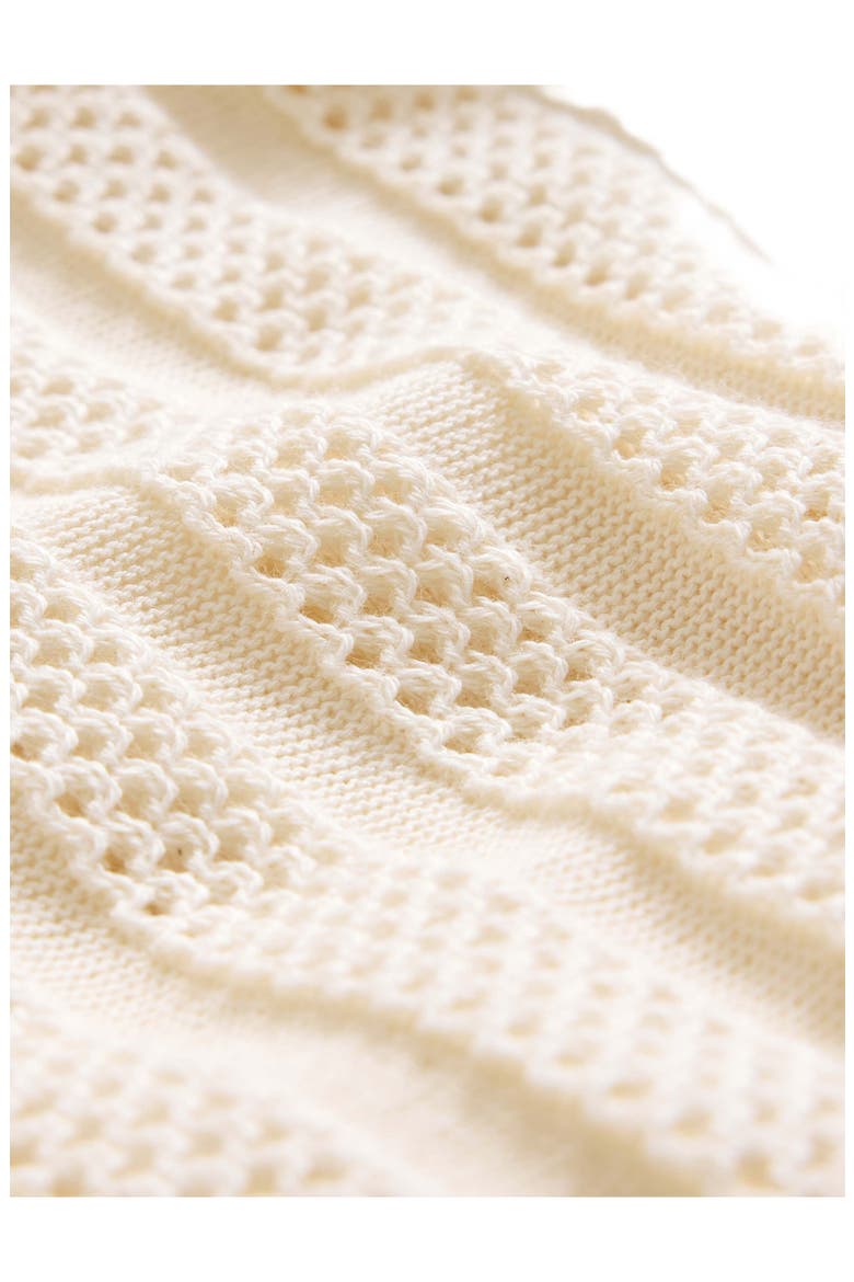 Ferone Open Stitch Stripe Stretch Cotton Sweater, Alternate, color, IVORY