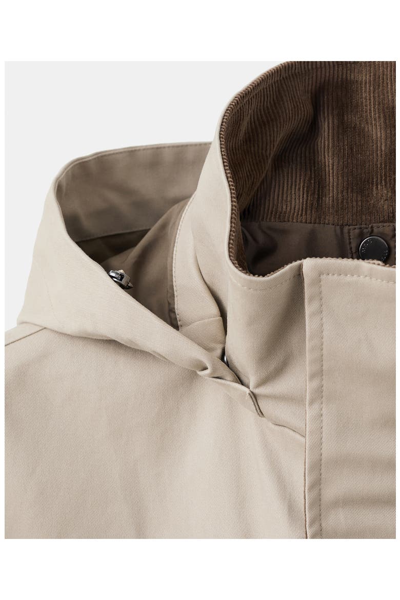 Twill Parka with Removable Hood, Alternate, color, SAND