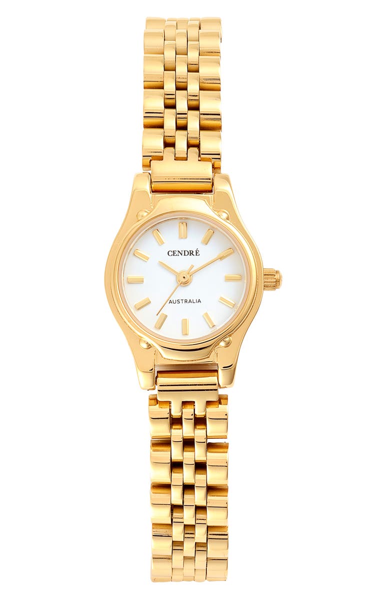 CENDRE Isobel Bracelet Watch, 20mm, Main, color, White/ 18K Gold