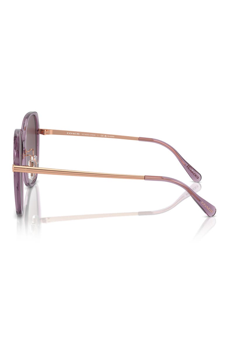 59mm Gradient Polarized Square Sunglasses, Alternate, color, PURPLE