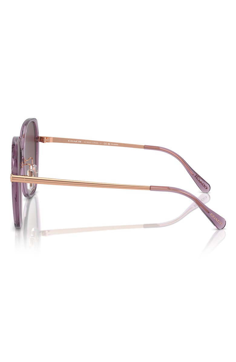 COACH 59mm Gradient Polarized Square Sunglasses, Alternate, color,