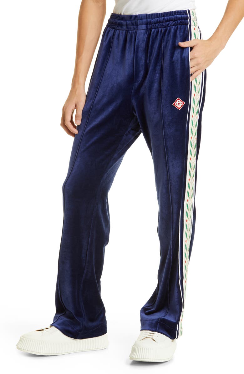 Casablanca Laurel Velour Track Pants, Alternate, color,