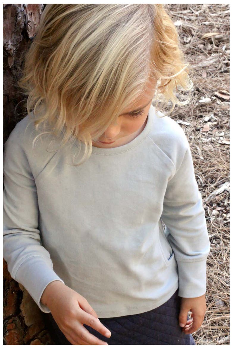 Essentials Organic Cotton Top, Alternate, color, SOFT SEA