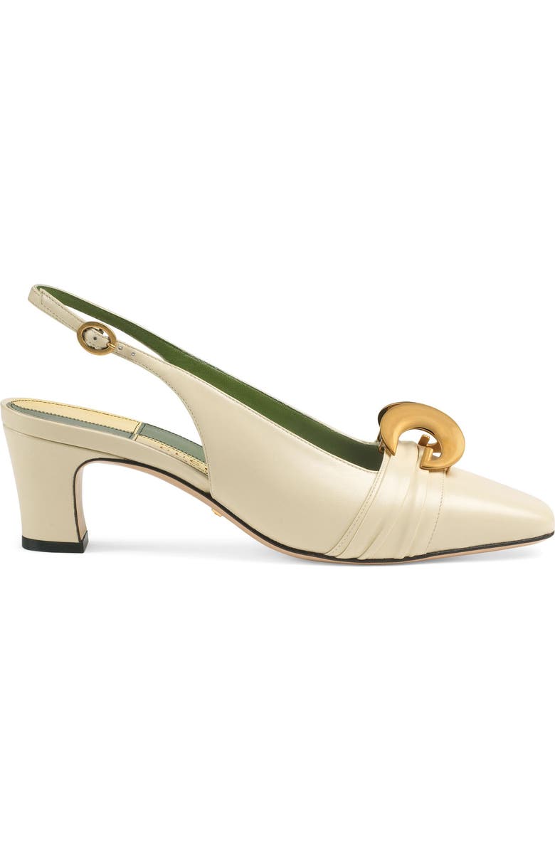 Gucci Usagi Square Toe Slingback Pump, Alternate, color,