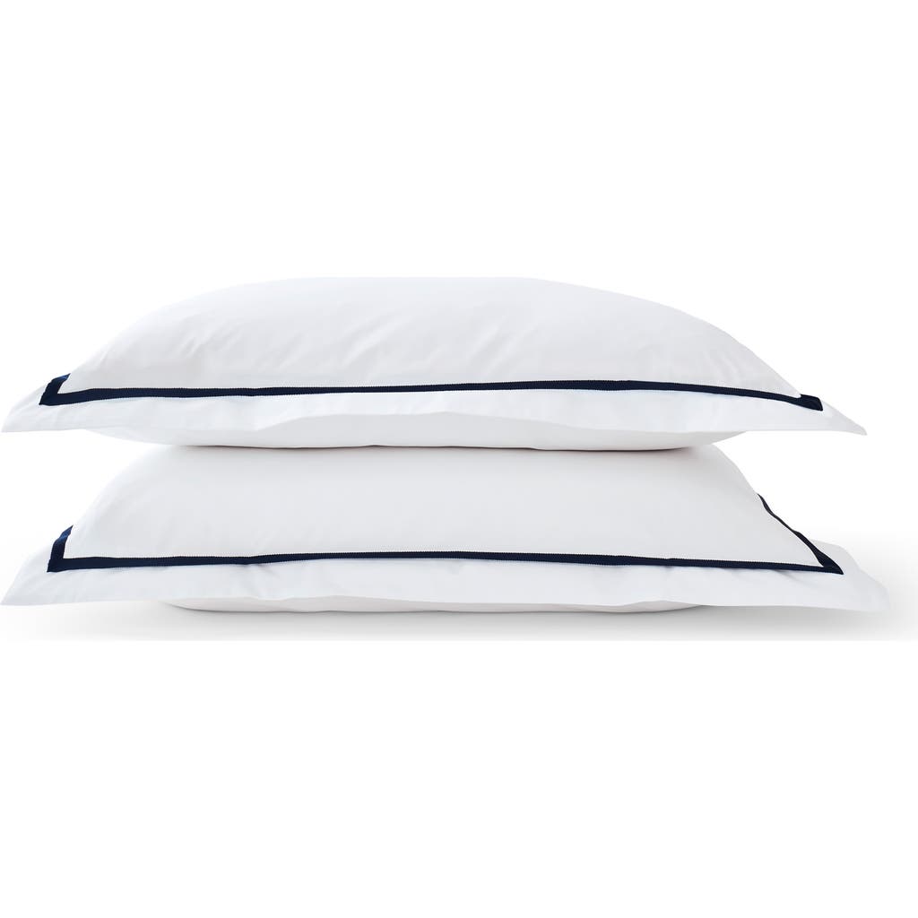 Christy Beaumont Luxury Cotton Percale Oxford Style Pillow Sham Pairs In White