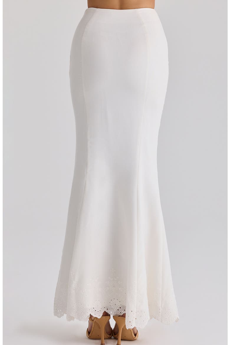Isorella Eyelet Maxi Skirt, Alternate, color, WHITE