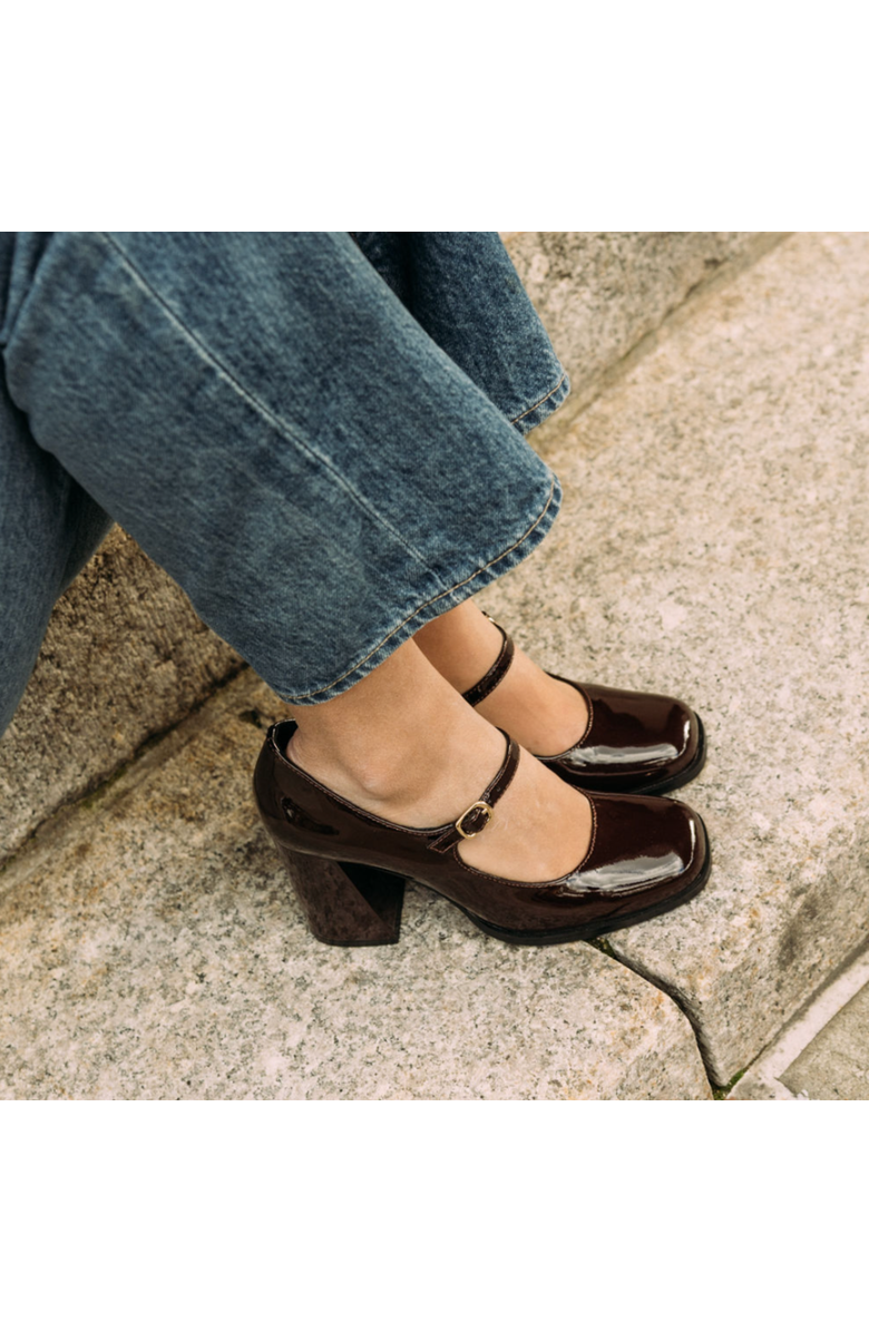 Amie Rafa Jackie Mary Jane Heels, Alternate, color, Brown