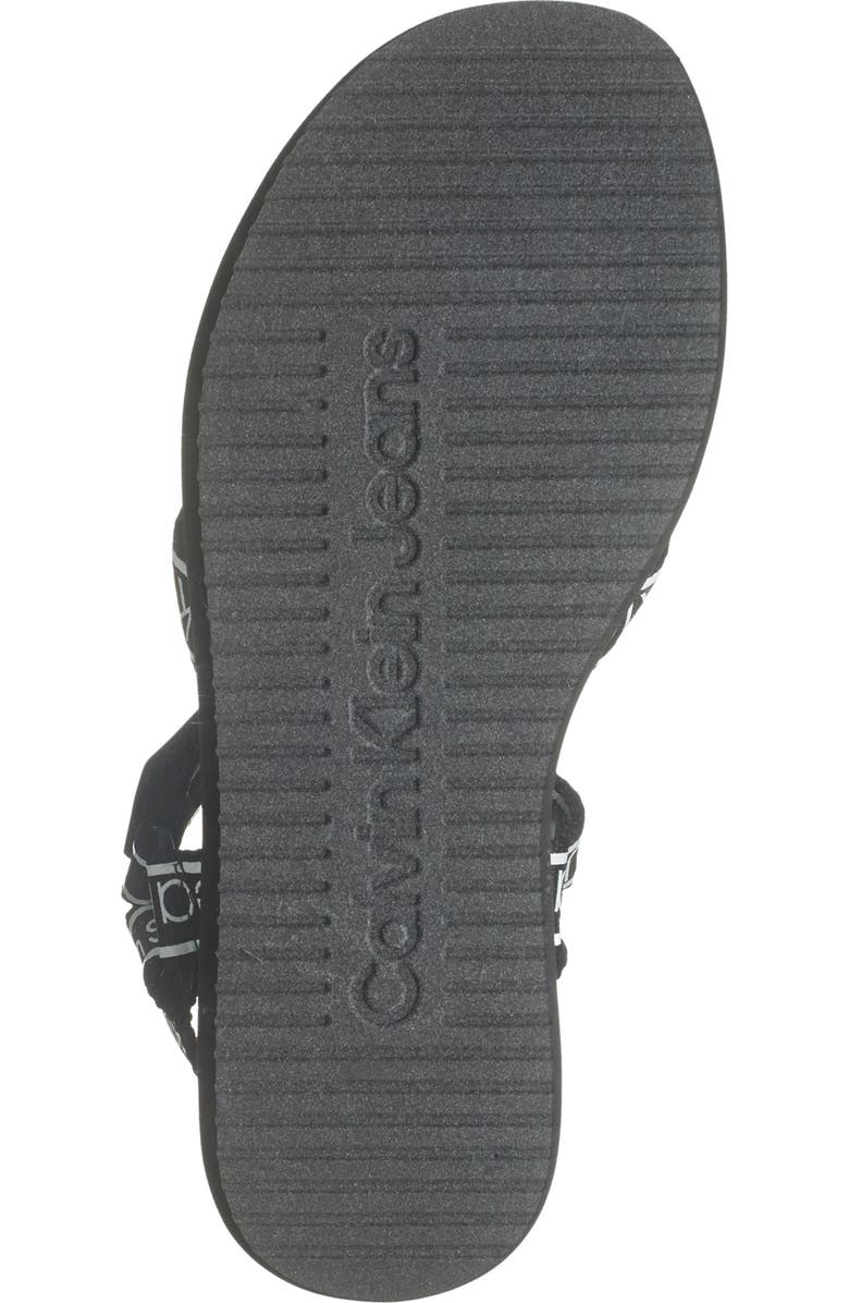 Calvin Klein Mikki Logo Print Sport Sandal, Alternate, color,