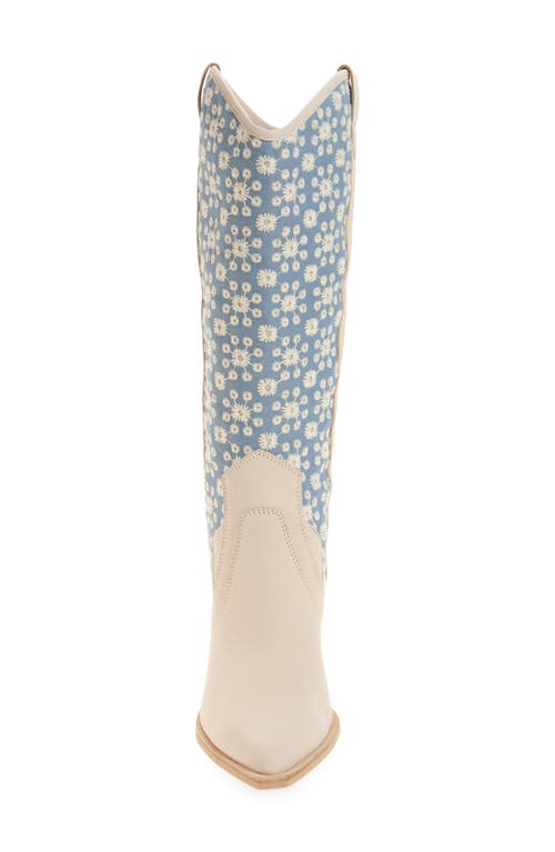 Dolce Vita Navene Western Boot In Blue Floral