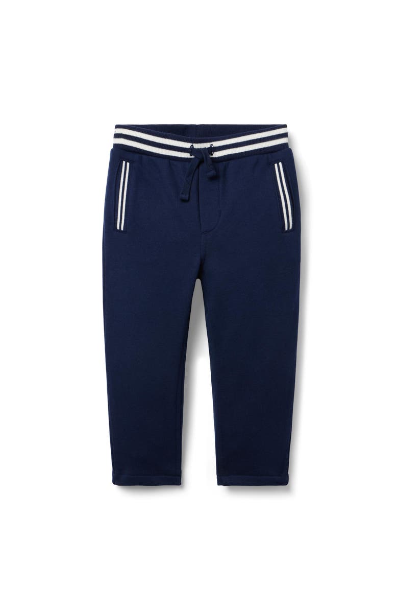 Janie and Jack The Stripe French Terry Jogger, Main, color, Blue