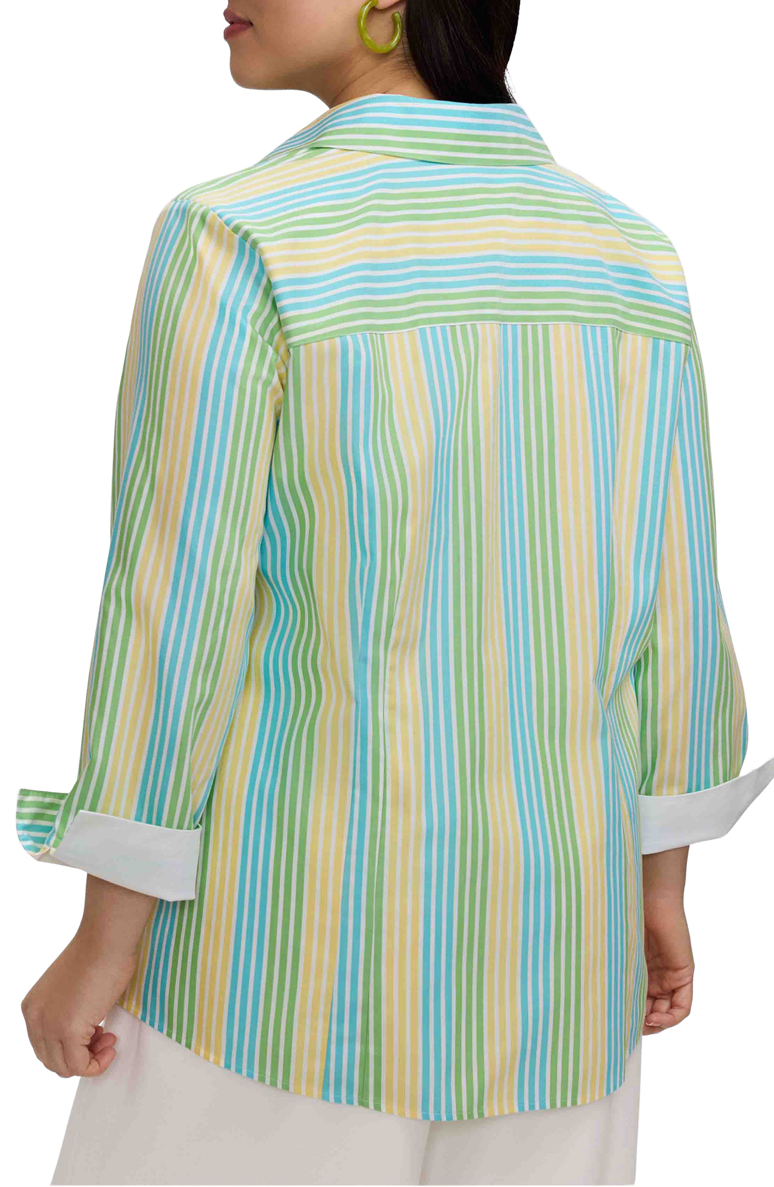 Taylor Stripe Cotton Button-Up Shirt - image 2