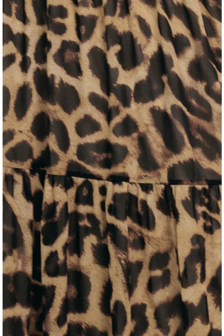 Leopard Print Tiered Maxi Skirt, Alternate, color, LEOPARD