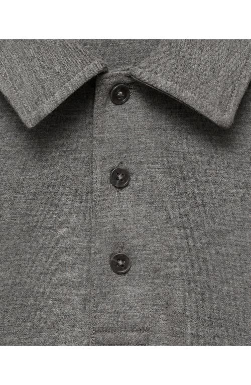 Mango Polo Sweatshirt In Gray