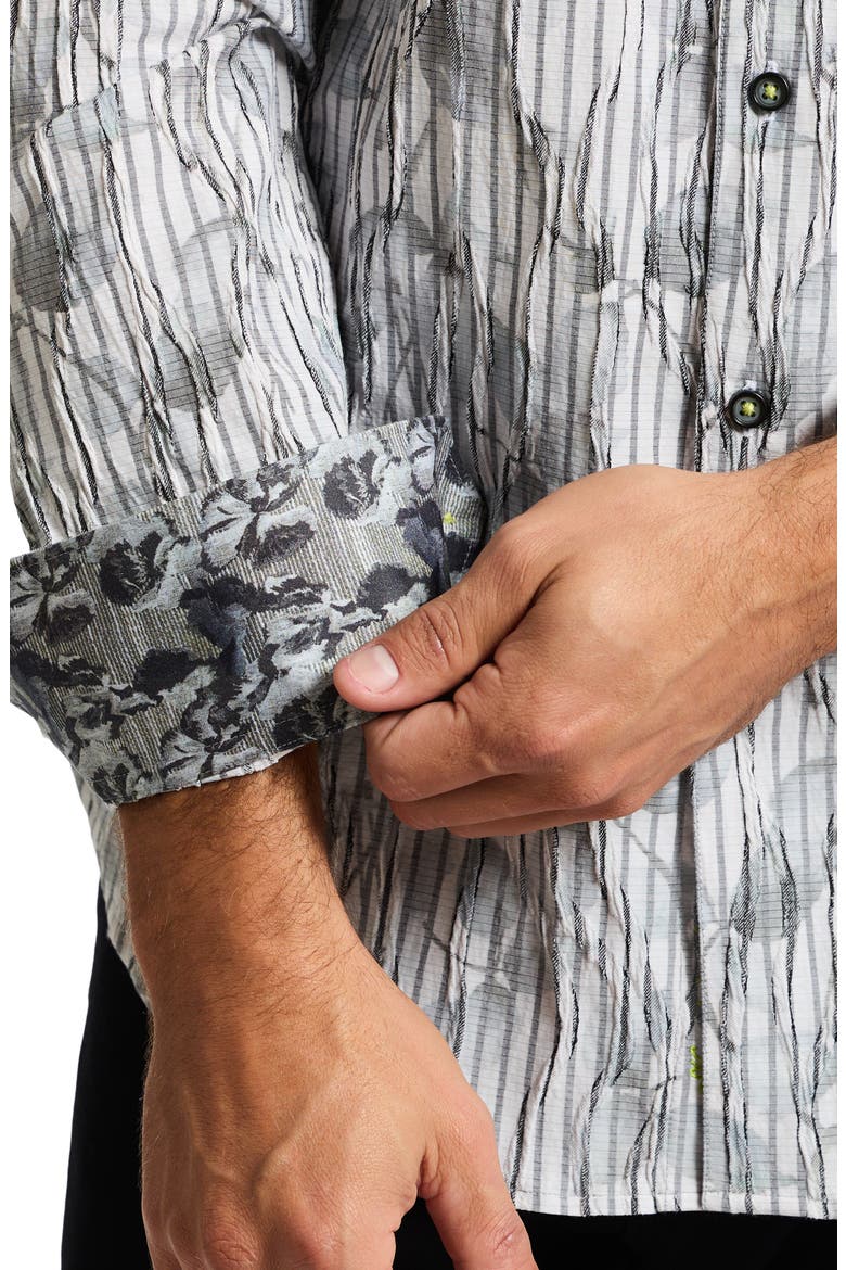 Lagos Long Sleeve Cotton Blend Button-Shirt, Alternate, color, OLIVE