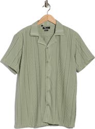 T.R. PREMIUM Modern Fit Textured Camp Shirt