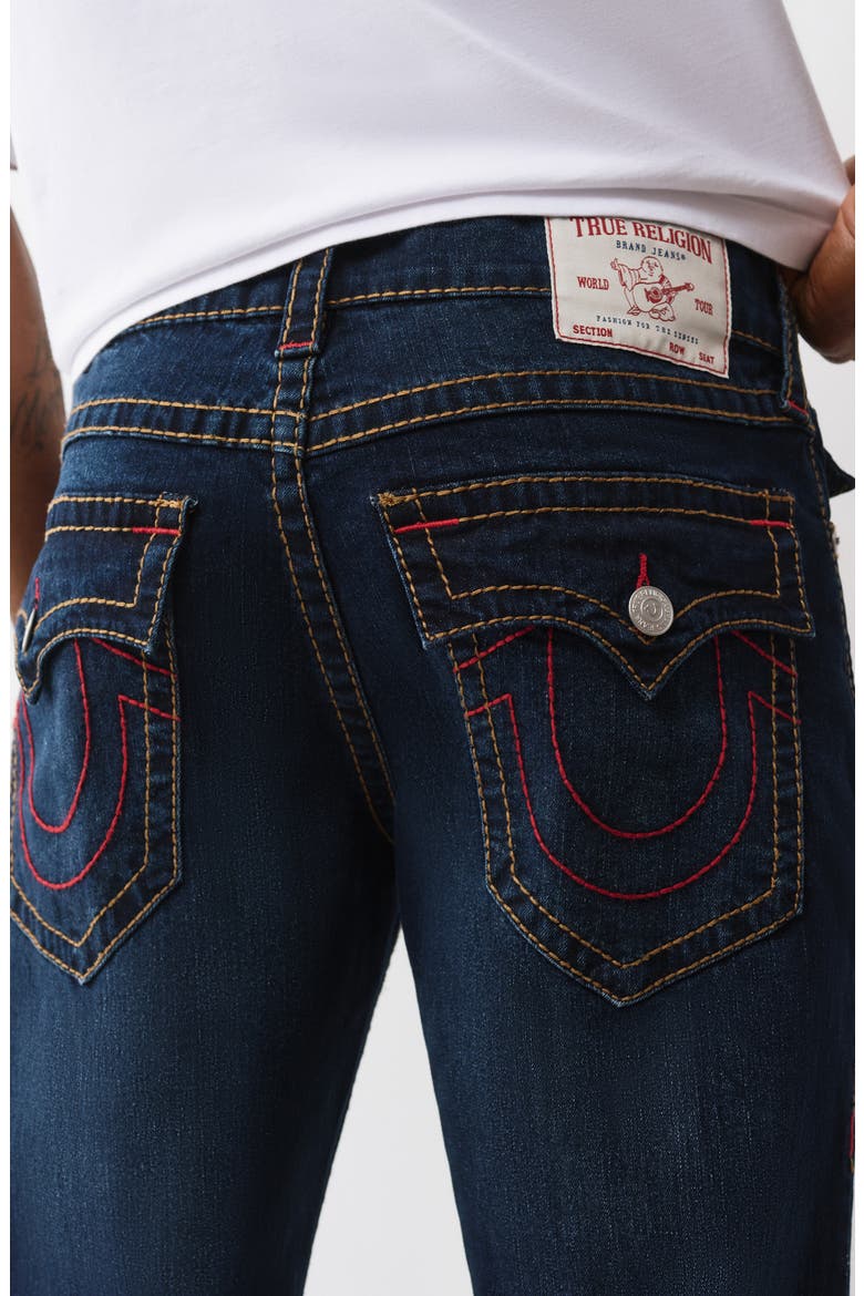 Ricky Big T Flap Straight Jeans, Alternate, color, DARK MAHOGANY WOOD WASH