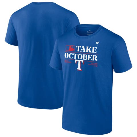 Men's Fanatics Branded  Royal Texas Rangers 2023 Postseason Locker Room Big & Tall T-Shirt
