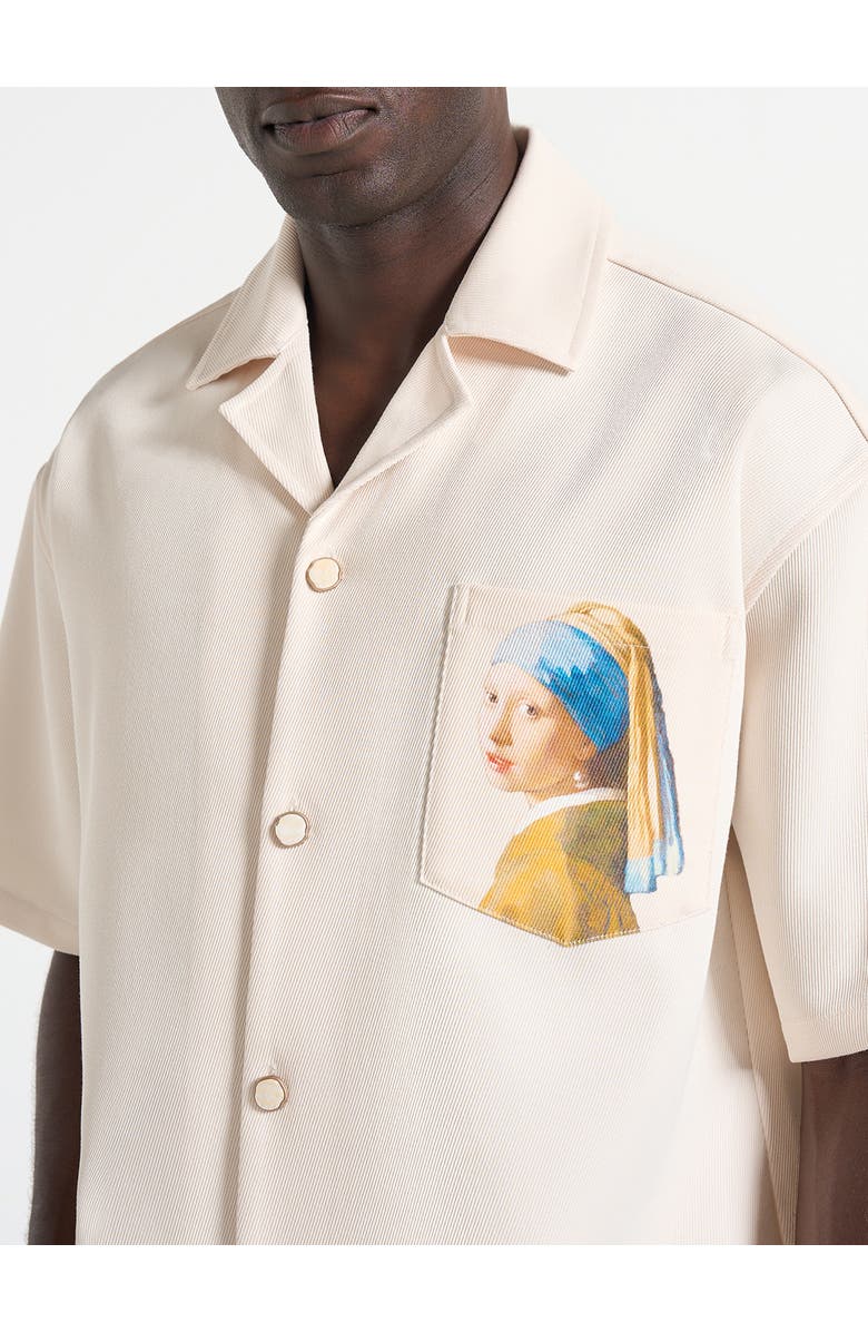 Manière De Voir Stephane "A Girl With A Pearl Earring" Boxy Shirt, Alternate, color, 