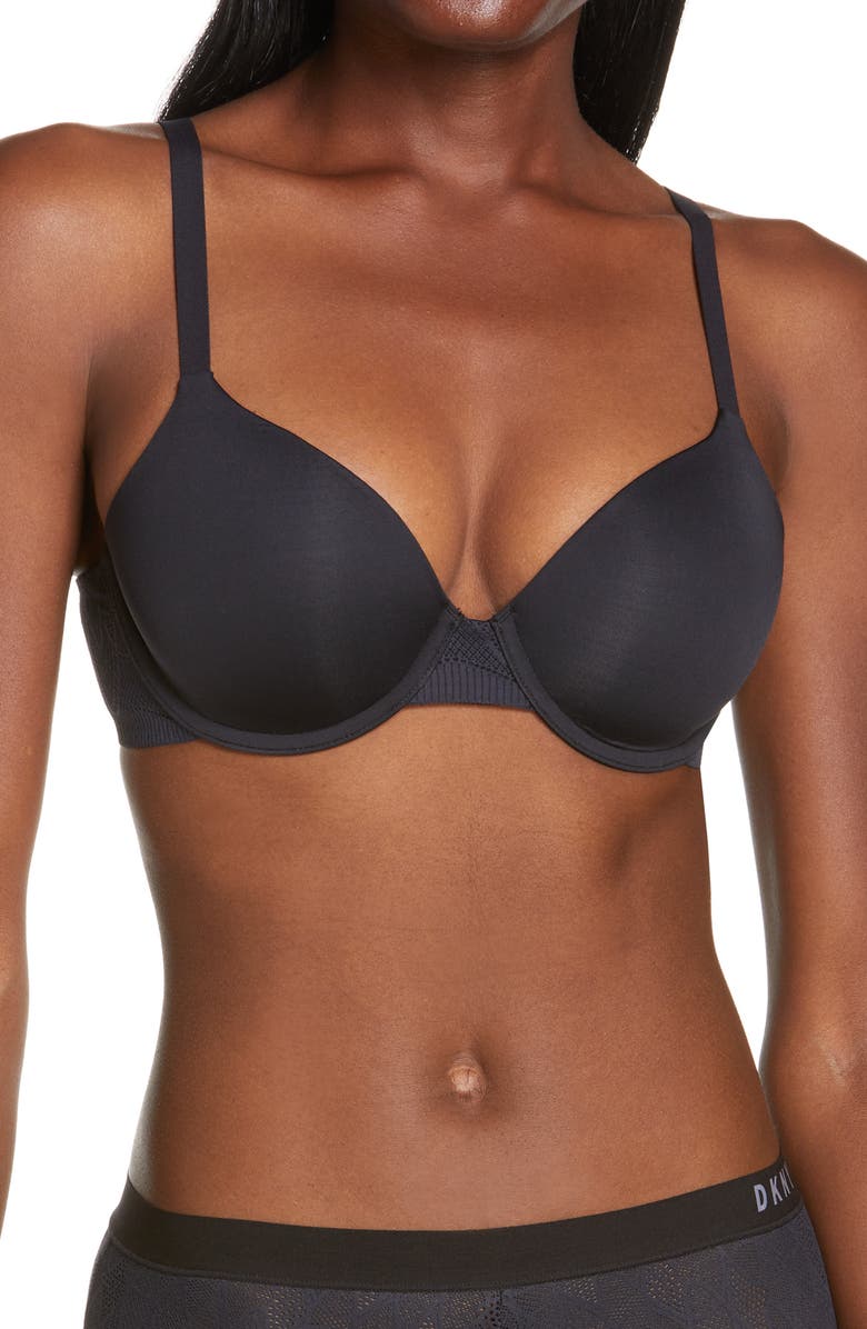 DKNY Lace Comfort Underwire Demi Bra, Main, color, 