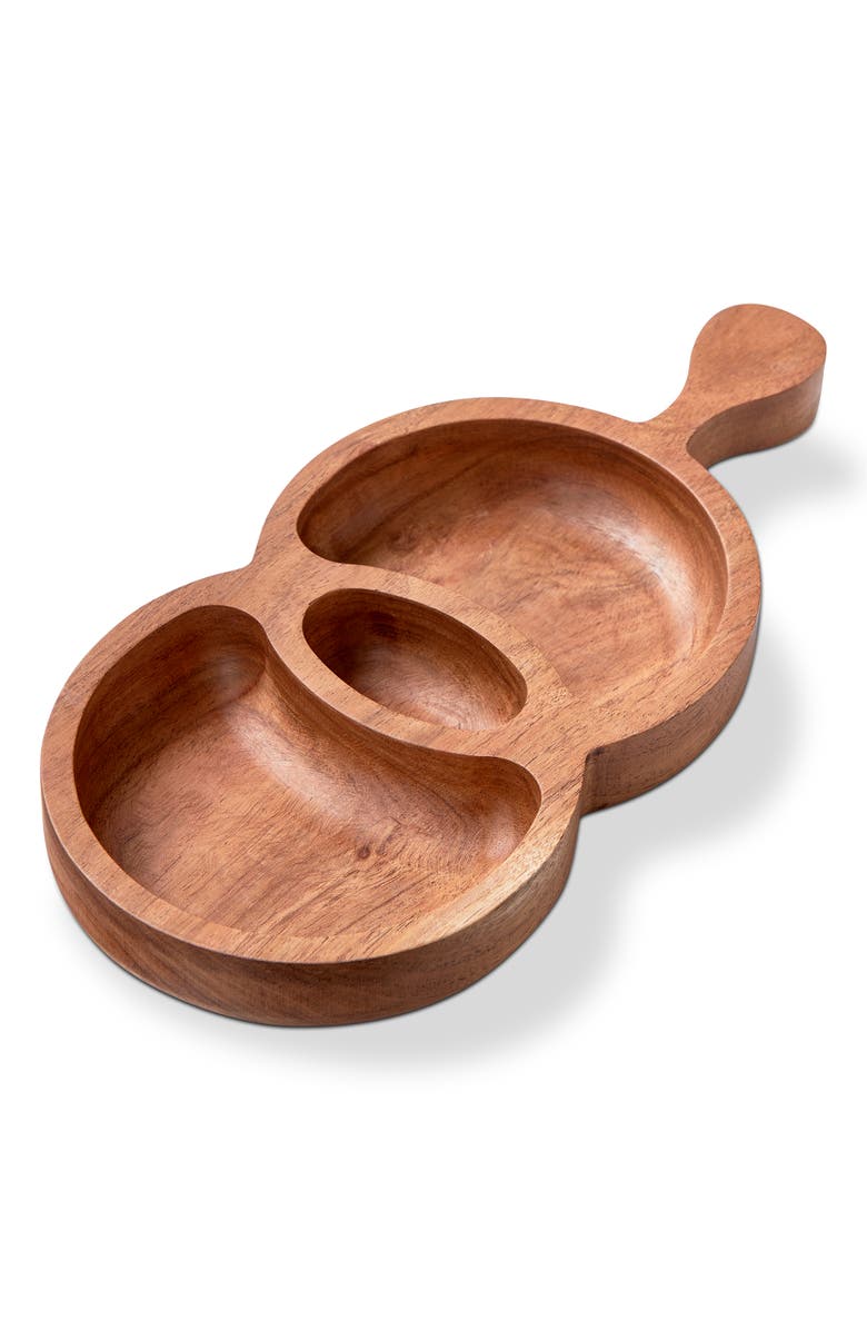 tag Acacia 3 Part Server Natural Acacia Wood Everyday, Main, color, Brown