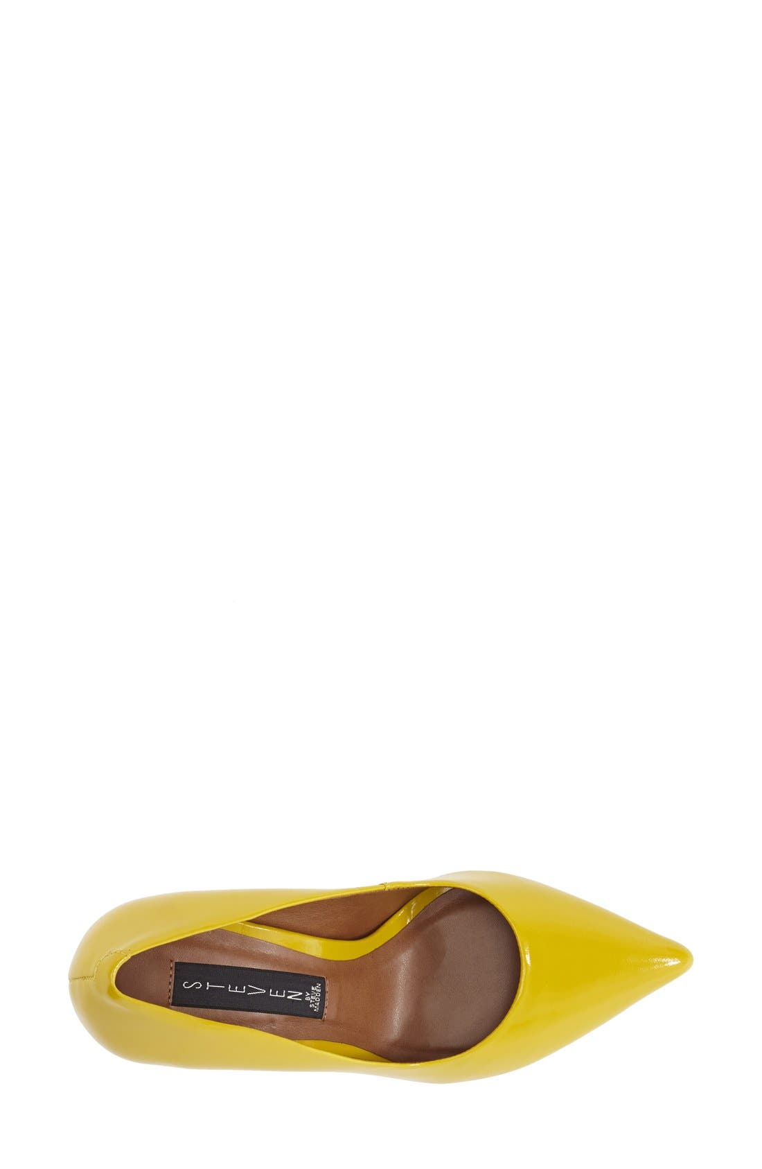 Steven by Steve Madden 'Shiela' Pointy Toe Pump, Alternate, color, YELLOW PATENT