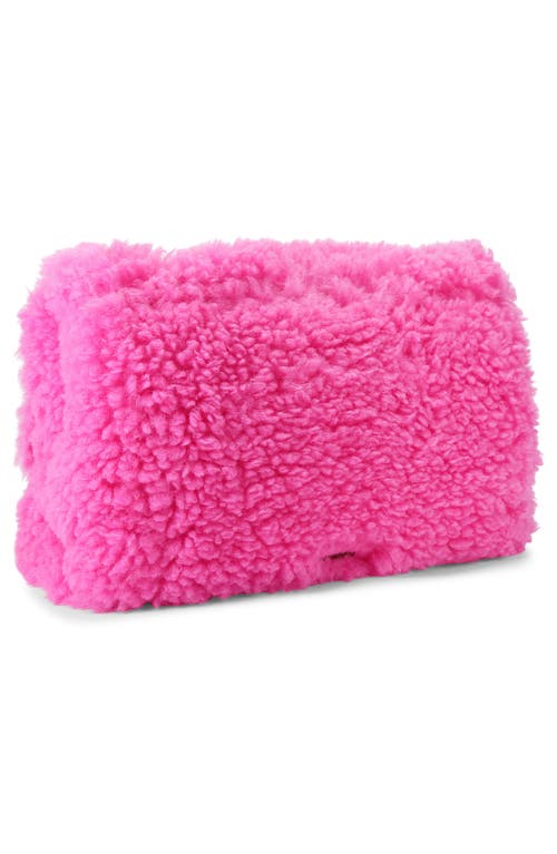 Kurt Geiger London Large Kensington Faux Fur Shoulder Bag In Pink