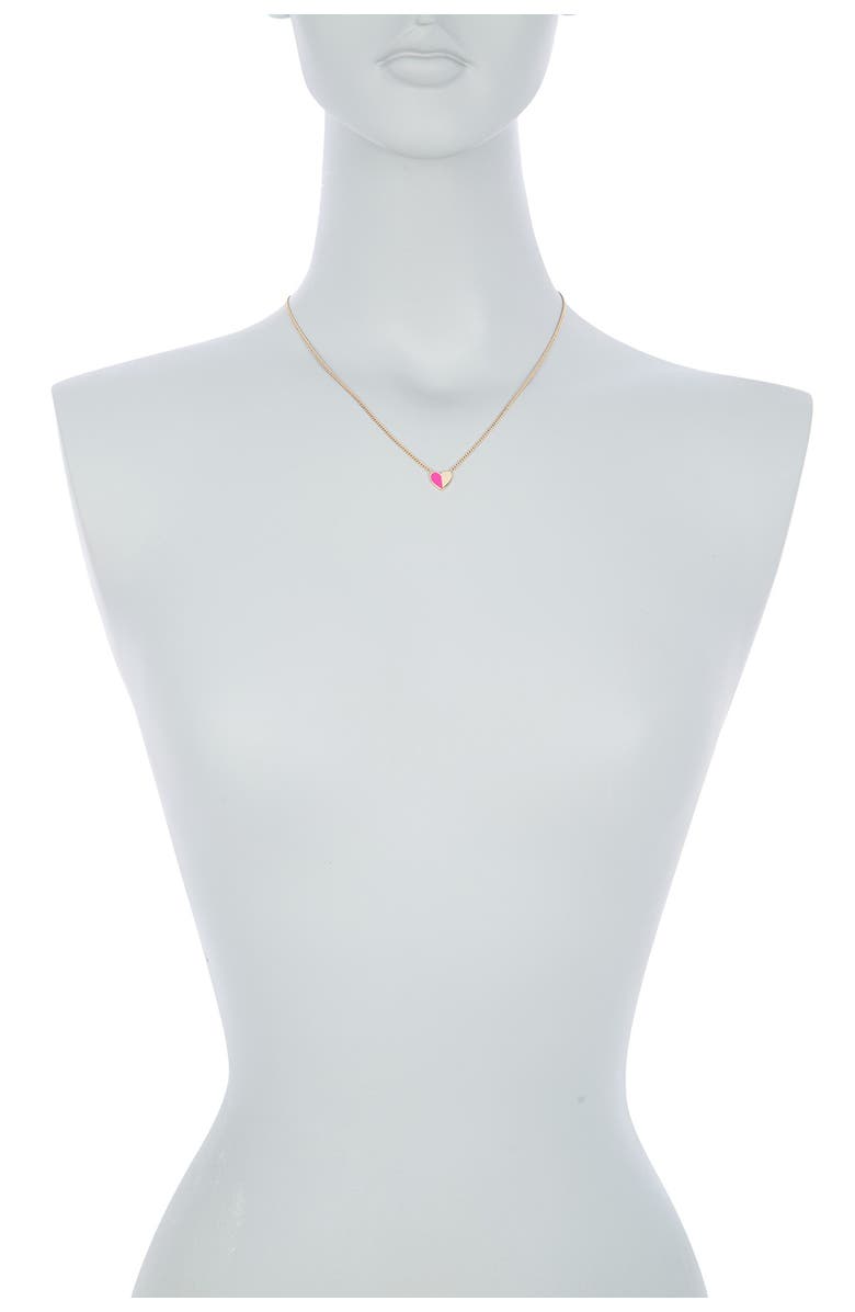 DKNY Two-Tone Heart Pendant Necklace, Alternate, color, 