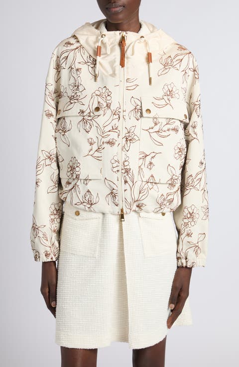 Nepeta Hooded Floral Brocade Jacket