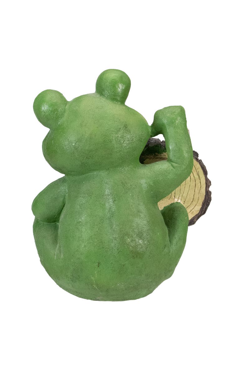 Northlight 9" Green 'Life is Good' Frog Outdoor Garden Statue, Alternate, color, Green