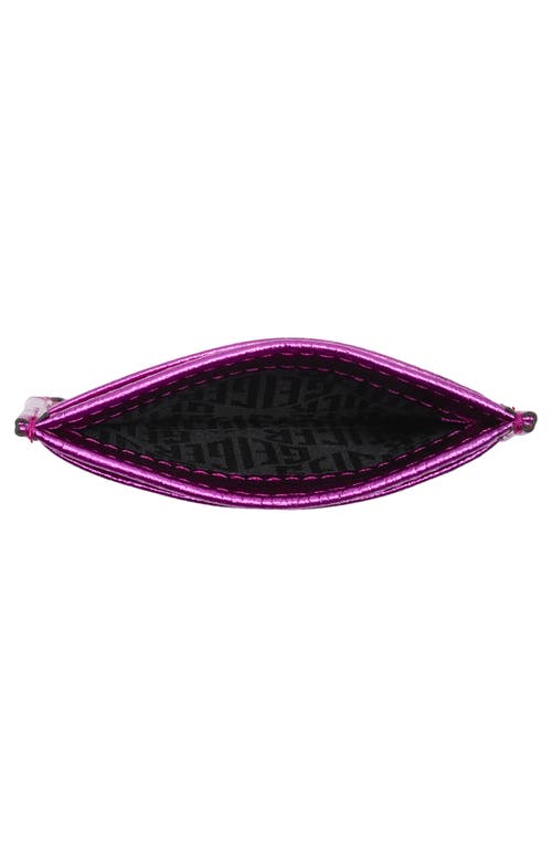 Kurt Geiger London Southbank Leather Cardholder In Purple