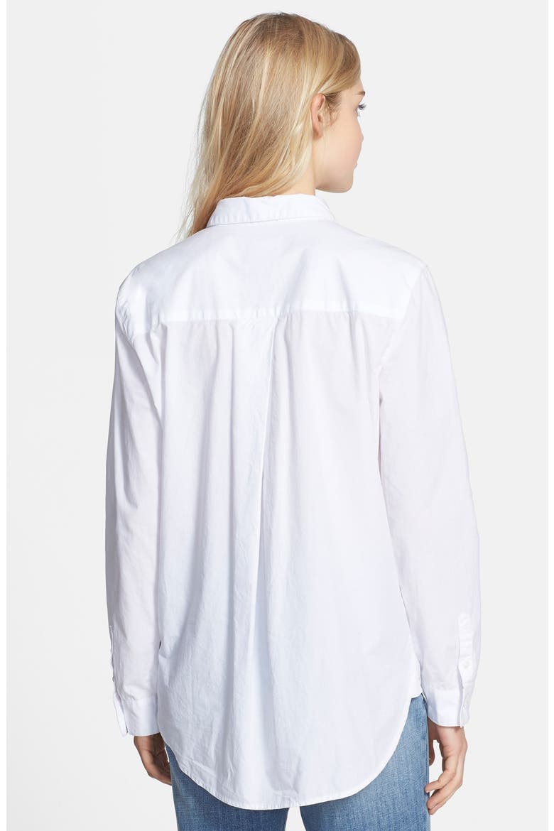 Treasure&Bond Boyfriend Poplin Shirt, Alternate, color, WHITE