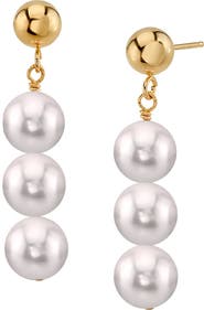 The Pearl Source Japanese Akoya Pearl Celeste Earrings