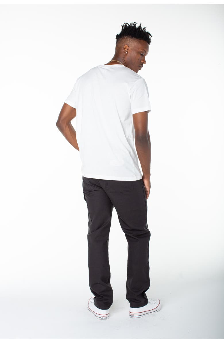 Von Dutch Double Front Straight Leg Carpenter Pants, Alternate, color, Black Soot