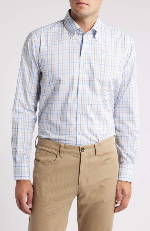 Brighton Plaid Cotton Button-Down Shirt