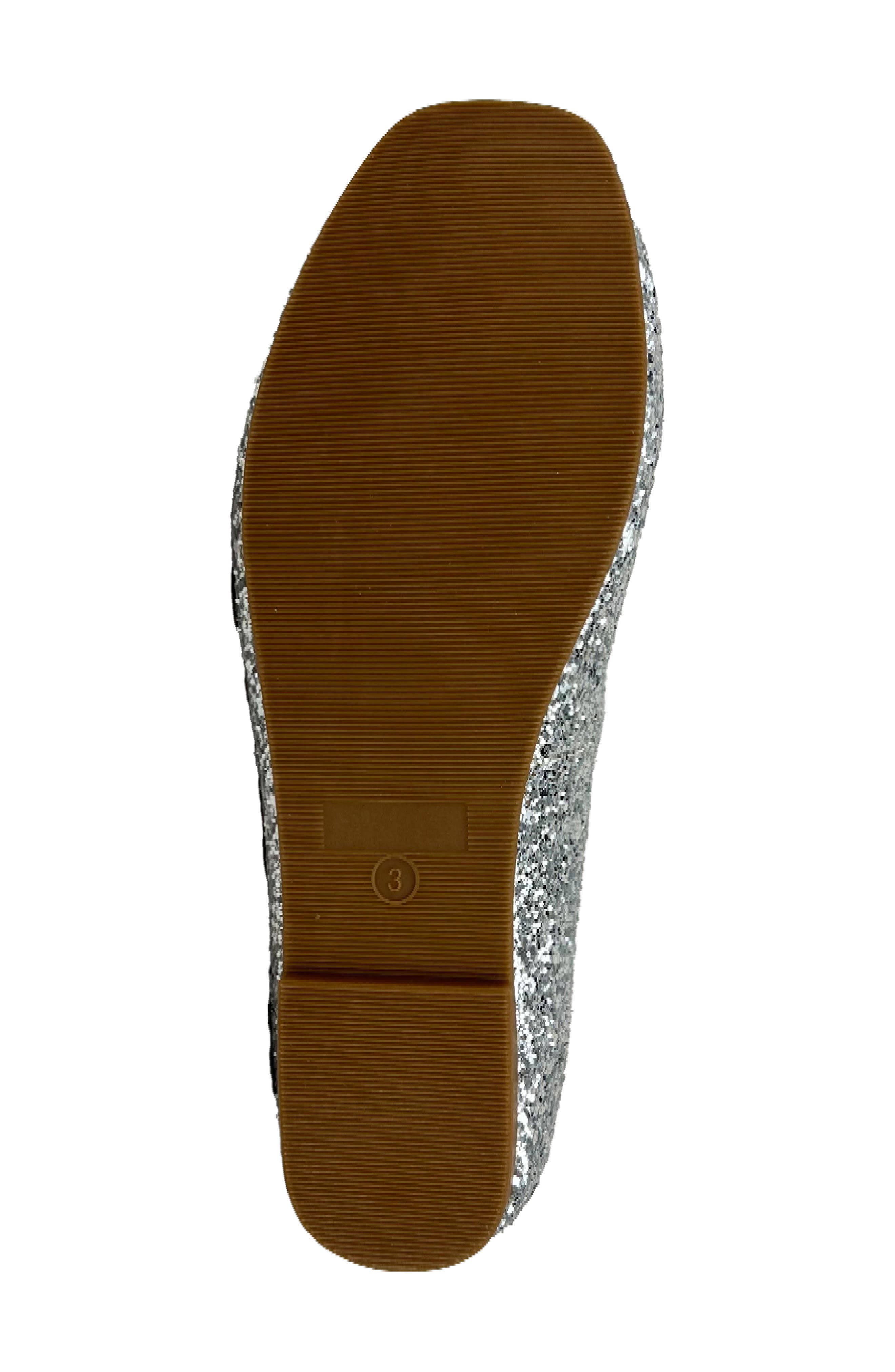 Yosi Samra Kids' Miss Sadie Ballet Flat, Alternate, color, Silver Glitter